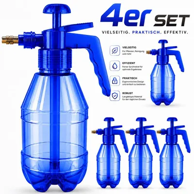Produktbild von 4 Drucksprüher Pumpsprüher Handsprüher Gartenspritze Sprühflasche Unkraut Set