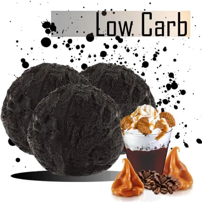 Immagine prodotto di Biscotto al caffè caramellato Black Low Carb Ice Cream Powder Vegan Senza zucchero e senza lattosio 333 g