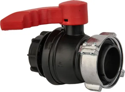 Produktbild von IBC Container Adapter Zubehör Kappe Deckel Auslaufhahn Tülle Kamlock nach Wahl Kugelhahn IG S75x6 Auslauf AG S60x6