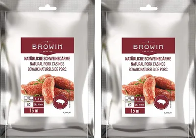Produktbild von 2x Därme Naturdarm Schweinedarm 28/30 mm 15 m Schweindärme Wurst