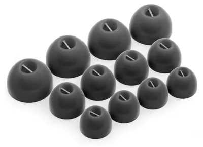 Immagine prodotto di 12 x Gommini Auricolari in Silicone Ricambio per Bowers & Wilkins Pi5, Pi7 Auricolari Cuffie in Nero