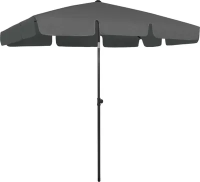 Zdjęcie produktu dla The Living Store Parasol plażowy antracytowy 200x125 cm