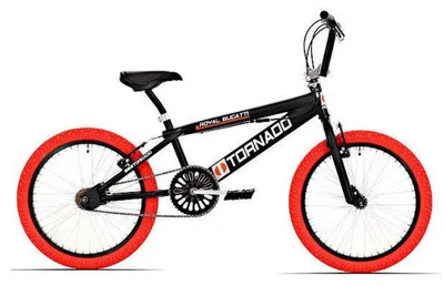 Produktbild von Royal Freestyle BMX 20 - Bugatti - Matt Black mit roten Reifen