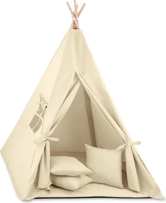 Stan Teepee pre deti na hranie Stan Tippi Detská izba Stan Teepee vonkajší vnútorný model 8 s podložkou na hranie a 3 vankúšmi