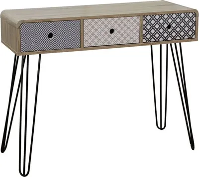 Produktbild von SIT Möbel Konsolentisch white wash | 3 Schubladen | B 99 x T 35,5 x H 80,5 cm | MDF blau / weiß / grau | 11735-95 | Serie MAILBOX