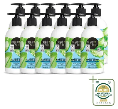 Image de 12 savons artisanaux biologiques Aloe & Lait - 500 ml - Lot de 12 pièces