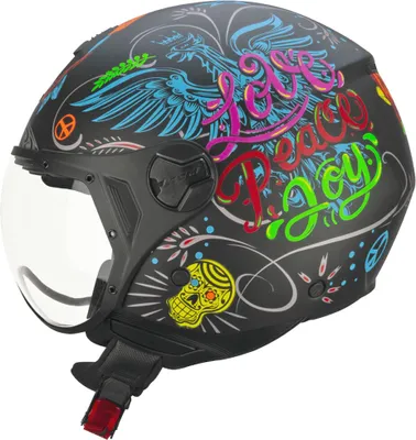 Immagine prodotto di Casco Jet CGM 167S FLO JOY Nero Azzurro Verde Visiera opaca taglia XS