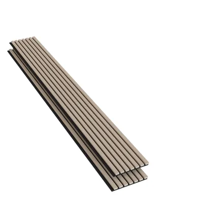 Produktbild von AICA Akustikpaneele Wandverkleidungen 3D-Wandpaneele aus MDF 2er-Set Maße: 260 × 30 cm Farben:Helle Eiche