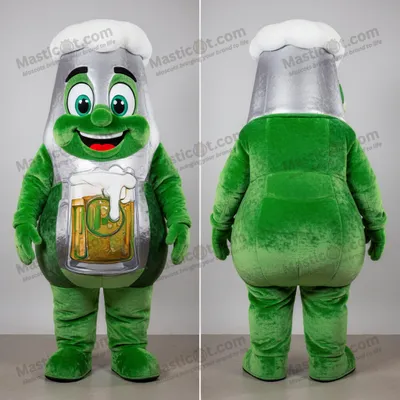 Produktbild von Smaragdgrünes MASTICOT Green Beer Maskottchen im Schaf-Look
