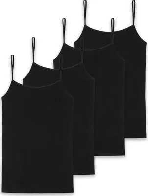 Produktbild von SCHIESSER Damen Spaghettitop, 4er Pack - Single Jersey, Serie 95/5, uni Schwarz M