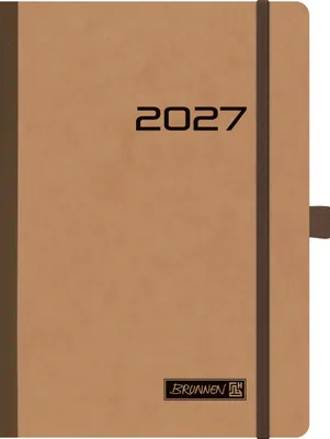Produktbild von Buchkalender 796 A5 1 Woche/2 Seiten Karton braun 2027