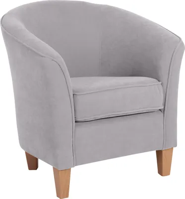 Produktbild von Max Winzer Sessel Livia - Velourstoff silber - Maße: 70 x 70 x 74 cm