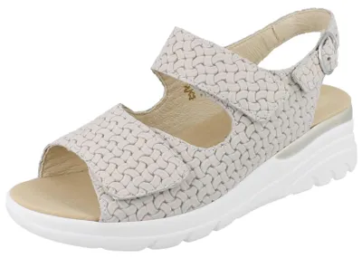 Produktbild von WALDLÄUFER H-Ivy Damen Klett Sandale beige Nubukleder - Größe: UK 5,5