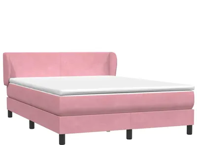 Immagine prodotto di Giroletto a Molle con Materasso Rosa 140x210 cm in Velluto