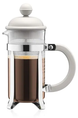 Produktbild von Bodum Caffettiera French Press Weiß – 350ml / 3 Tassen Kaffeebereiter – Borosili