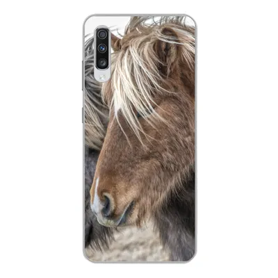 Produktbild von MuchoWow® Handyhülle Schutzhülle Hülle für Samsung Galaxy A70 Pferde - Natur - Makro Silikon Softcase Handy Hülle - Schutzhaube