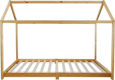 Obrázok produktu pre Rebecca Mobili detská postieľka v tvare domčeka, na matrac 90x200, hnedé drevo