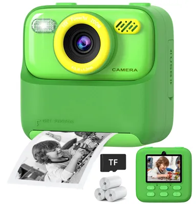 Immagine prodotto di Fotocamera per bambini - Stampa istantanea - 1080p HD - Scheda SD da 32 GB - Per bambini da 3 a 16 anni