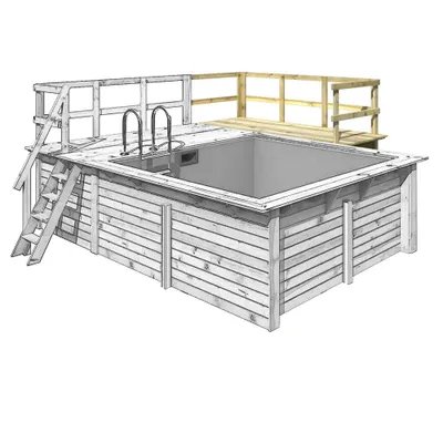 Produktbild von Terrasse seitlich Rechteckpools 1,37x3,39x1,25 m