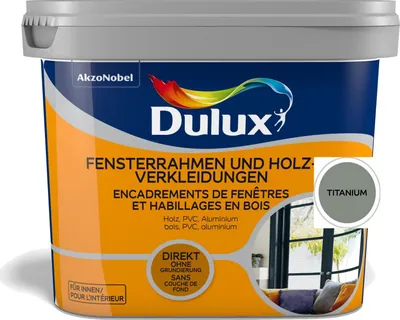 Produktbild von Dulux Fresh up Renovierfarbe Fensterrahmen+Holzverkleidung satin Titanium 0,75 L