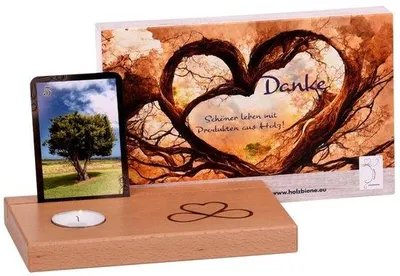 Image de Porte-cartes Lenormand en bois avec cadre photo