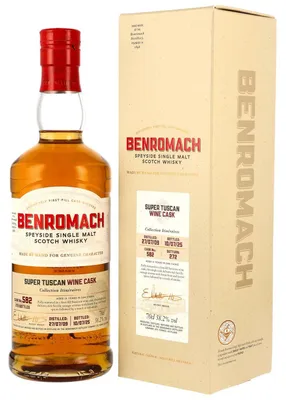 Produktbild von Benromach 15 Jahre - 2009/2025 - Super Tuscan Wine Cask - Cask #582 - Speyside Single Malt Scotch Whisky