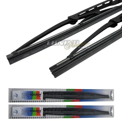 Produktbild von Scheibenwischer 2x Premium Classic Wischer Gummi Metallbügel Set in 600/350mm