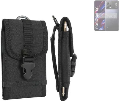 Produktbild von K-S-Trade Holster Handy Hülle kompatibel mit POCO X5 5G Holster Handytasche Gürtel Tasche Schutz Hülle Robust Outdoor schwarz