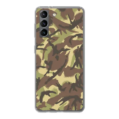 Produktbild von MuchoWow® Handyhülle Schutzhülle Hülle für Samsung Galaxy S21 Camouflage-Muster in natürlichen Farben Silikon Softcase Handy Hülle - Softcase