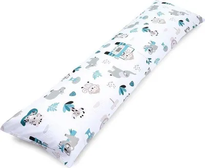 Obrázek produktu pro Polštář Unyqoos® pro spánek na boku, rozměry 145 x 40 cm – polštář pro kojení a pro podporu těla, s bavlněným potahem (se zipem), výplň z polyesteru, motiv myši