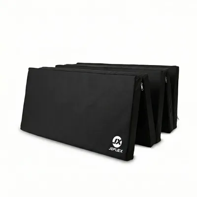 Produktbild von Turnmatte klappbar 250 x 100 x 8 cm SCHWARZ Fitness Weichbodenmatte Sportmatte Jeflex