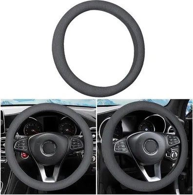 Obrázok produktu pre Silikónový poťah na volant, sivý, priedušný, mäkký