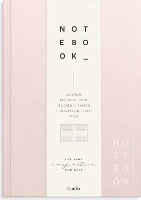 Produktbild von Burde Notizbuch Textil pink liniert A5
