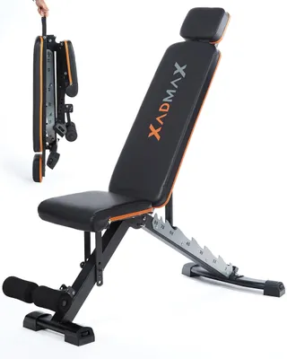 Produktbild von Fitnessbank – Halterbank – Robuste Metallkonstruktion – Belastbarkeit: 360 kg – Schwarz – Verstellbar – Trainingsgeräte für das Homegym