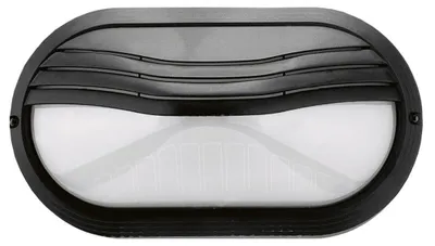 Wandlamp PLAFF schwarz E27 IP65 oval für Außen