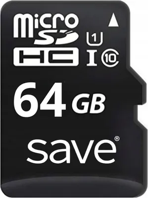 Image de 64 Go d'espace de stockage pour carte mémoire microSD