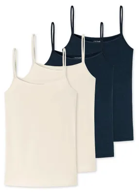 Produktbild von Schiesser Uncover Damen Spaghettitop 4-Pack - sortiert 3 - Größe XXL