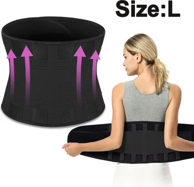 Produktbild von Rückenbandage Rückenstütze Rückengurt für den Lendenbereich Bandage für Schmerzlinderung Verstellbarer Taillen Trimmer Gürtel Lendenwirbelstütze,L