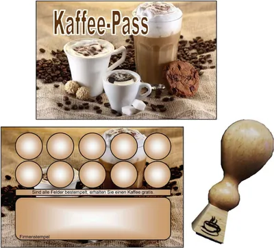 Produktbild von 350 Bonuskarten Treuekarten Rabattkarten Kaffeepass Stempel Café Backshop Bäckerei Kaffee 350BKK4S