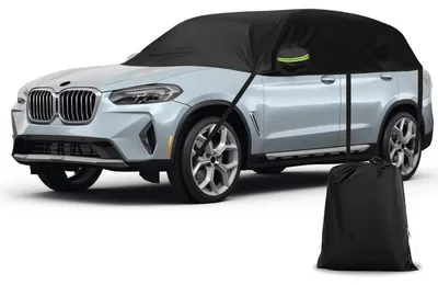 Image de Housse de protection pour voiture, demi-couverture, imperméable, pour BMW X3 (modèles E83, F25, G01) de 2004 à 2024, protection pour le toit, résistante aux UV
