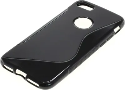 Productafbeelding van OTB TPU hoesje, compatibel met Apple iPhone 7 / iPhone 8 / iPhone SE (2020), S-Curve, zwart