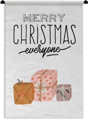 Produktbild von MuchoWow® Wandteppich Wandbehang Sprichwörter - Zitate - 'Frohe Weihnachten' 120x180 cm Tapisserie Dekoration Wandtuch - Schlafzimmer - Dekorationen für das Haus