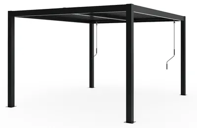 Produktbild von Sojag Milo 1012 Stahl Pergola mit Lamellendach Schwarz 3x3,5 m
