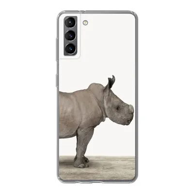 Produktbild von MuchoWow® Handyhülle Schutzhülle Hülle für Samsung Galaxy S21 Plus Rhinozeros - Tiere - Jungen - Mädchen Silikon Softcase Handy Hülle - Handy-Tasche