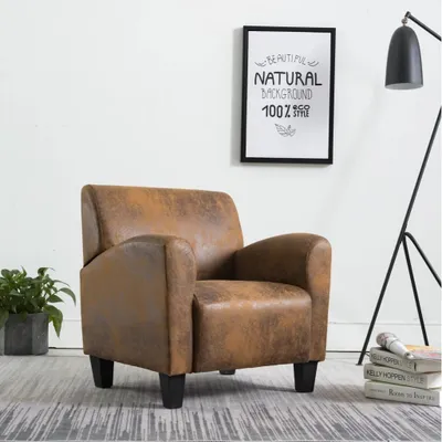 Produktbild von křeslo vidaXL Brown Suede Look