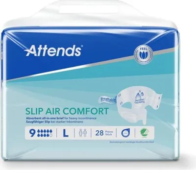 Image de Attends Slip Air Comfort 9 Large - 4 paquets de 28 protections