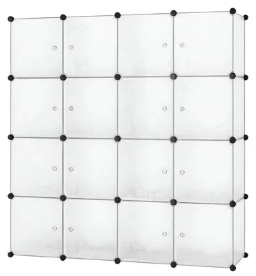 Obrázek produktu pro Hogler 3883 Variabilní regálový systém 16 modulů, 144 x 144 x 37 cm, transparentní