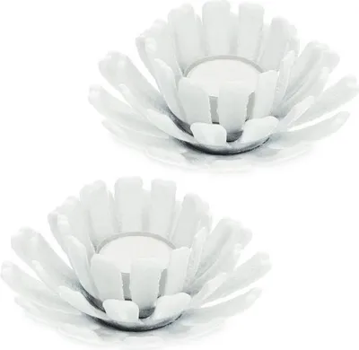Image de lot de 2 photophores en forme de fleur