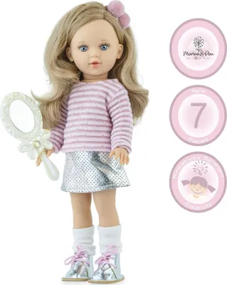 Produktbild von Puppe Taylor 40 cm mit langen blonden Haaren und Vinylkörper für Kinder