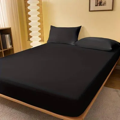 Obrázok produktu pre Napínacie prestieradlo 160 x 200 cm z 100% bavlny, čierne